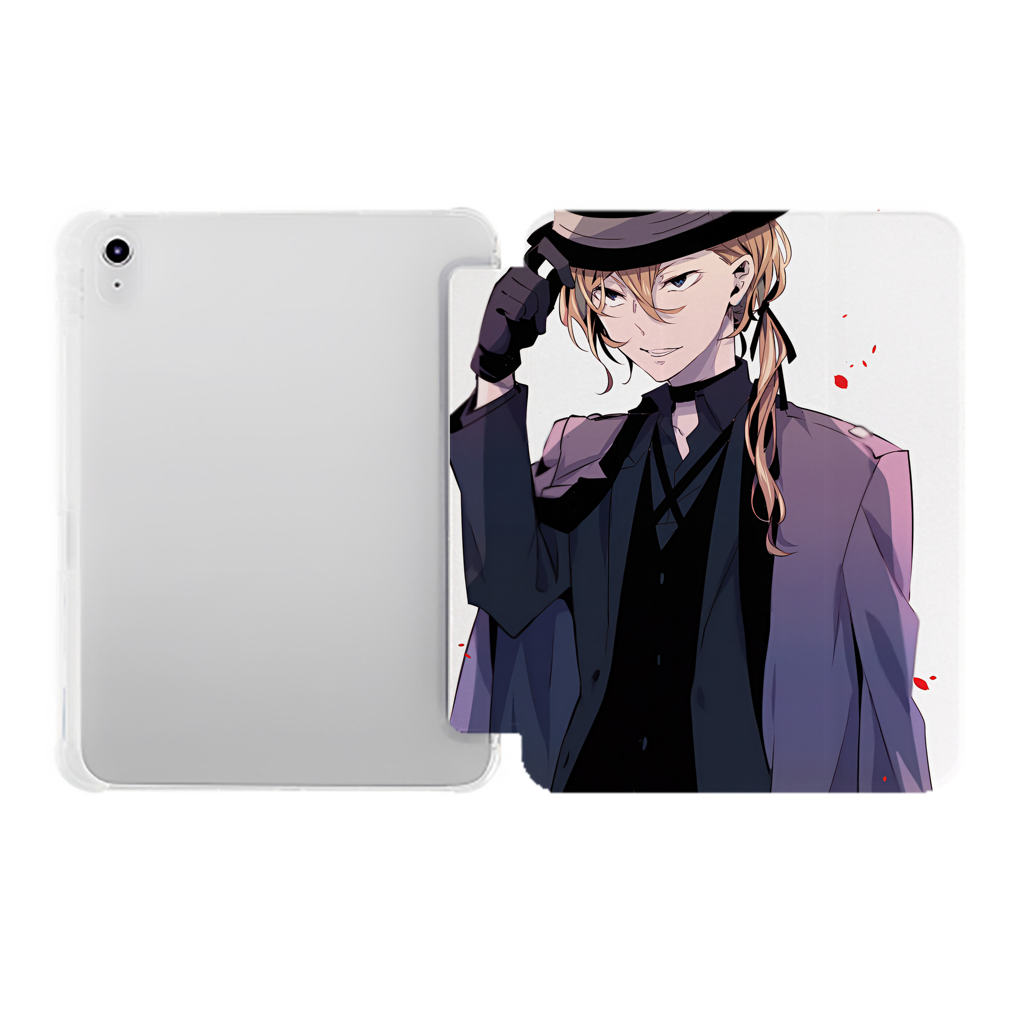 （画像用） 文豪ストレイドッグス Bungo Stray Dogs IPad ケース ペン収納付き 三つ折りスタンド PUレザー×シリコン 対応機種9.5/10.5/10.9インチ